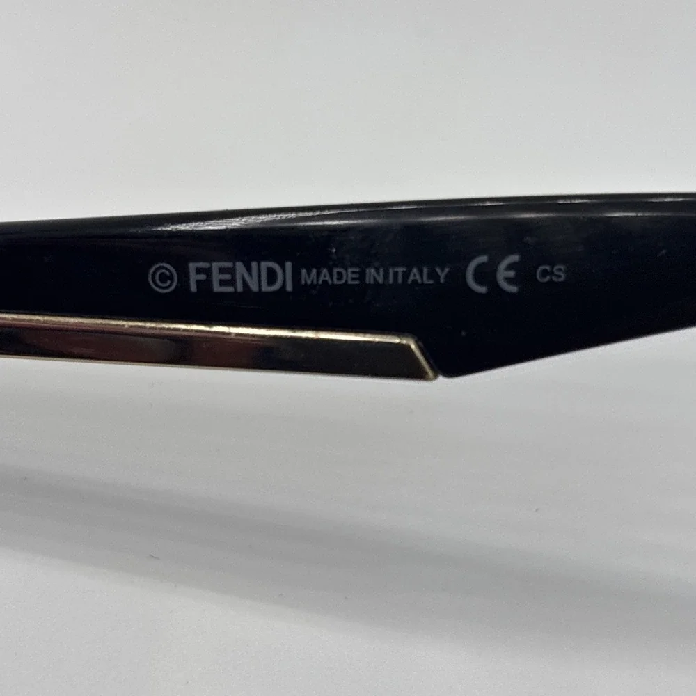 FENDI FF 0020 D28 BLACK GOLD AUTHENTIC DESIGNER FRAMES EYEGLASSES 140mm #C307